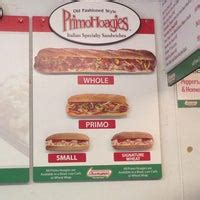 primo hoagie sizes|PrimoHoagies Menu